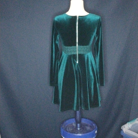 Ella moss velour dress - Picture 2 of 3